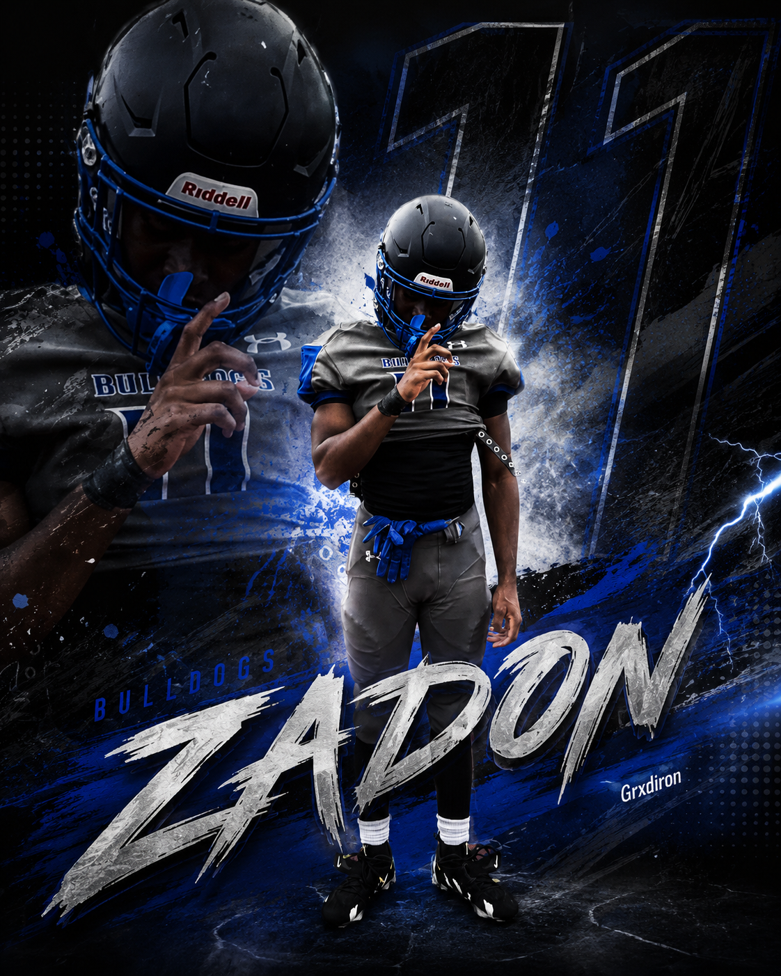 Zadon Hibbert — Bulldogs #11 — Gridiron Edit